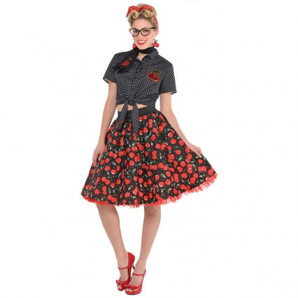 Women Costumes 1950s Womens Costume Rockabilly Skirt for Carnival Party Women Costumes 1950s Womens Costume Rockabilly Skirt for Carnival Party