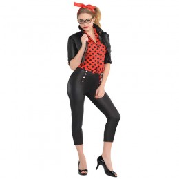 Women Costumes 1950s Womens Costume Rockin Rebel Costume for Carnival Party