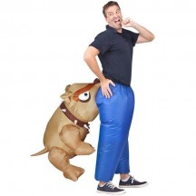 Inflatable Costumes Wholesale Man Eating Bull Dog Adult Inflatable Costumes for Party