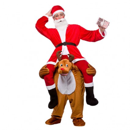 Ride On Costumes Wholesale Christmas Ride On Deer Adult Animal Costumes Carry Me Mascot Fancy Dress for Party