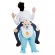 White Blue Mens Ride On Baby Costume Front