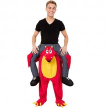 Ride On Costumes Wholesale Ride On Red Dragon Costume Carry Me Mascot Fancy Dress for Party