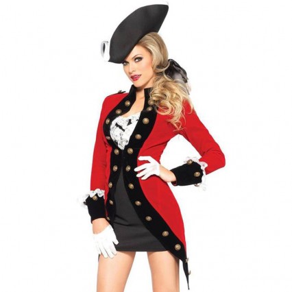 Pirates Costumes Wholesale Sexy Red Coat Costume from China Manufacturer Directly