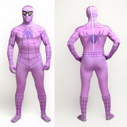 Superhero Comic Costumes Wholesale Halloween Purple Black Stripe Lycra Spandex Bodysuit Inspired by Spiderman Halloween from China Manufacturer Directly Superhero Comic Costumes Wholesale Halloween Purple Black Stripe Lycra Spandex Bodysuit Inspired by Spiderman Halloween from China Manufacturer Directly