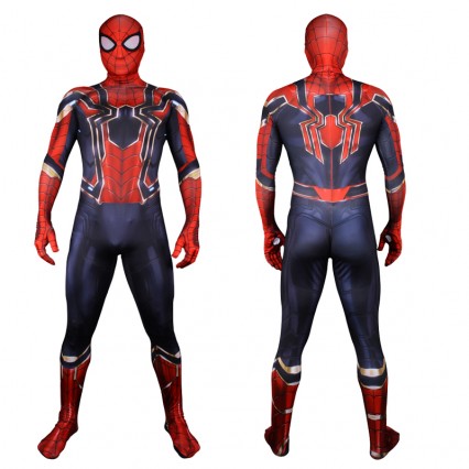 Superhero Comic Costumes Wholesale Avengers Infinity War Iron SpiderMan Costume 3D Original Movie Superhero Costume Fullbody Zentai Suit Hood Separated Superhero Comic Costumes Wholesale Avengers Infinity War Iron SpiderMan Costume 3D Original Movie Superhero Costume Fullbody Zentai Suit Hood Separated