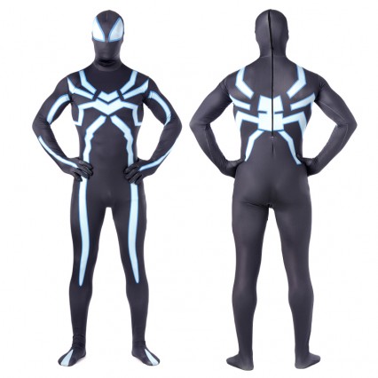 Superhero Comic Costumes Wholesale Black Lycra Spandex  Zentai Suit Inspired by Spiderman Halloween Costumes from China Manufacturer Directly