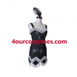 Women Costumes 1920s womens costume Flapper Costume Black Fancy dress for Carnival Party