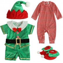 Baby Costumes Wholesale Santa's Lil' Elf costumes Set Infant Toddler Wholesale from Manufacturer Directly carnival Costumes