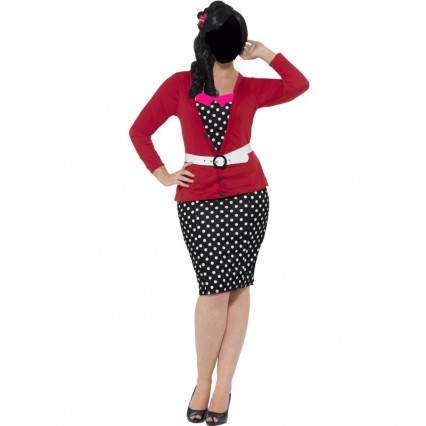 Women Costumes 1950s Womens Costume Curves 50s Pin Up Costume for Carnival Party Women Costumes 1950s Womens Costume Curves 50s Pin Up Costume for Carnival Party