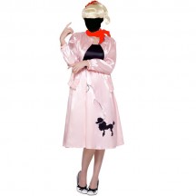 Women Costumes 1950s Womens Costume Grease Poodle Costume Pink for Carnival Party