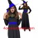 Ladies Wicked Witch Costume with Hat Adult Traditional Halloween Fancy Dress Outfit