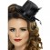 Black Top Hat Ladies Mini Burlesque Fancy Dress Hat 1920S
