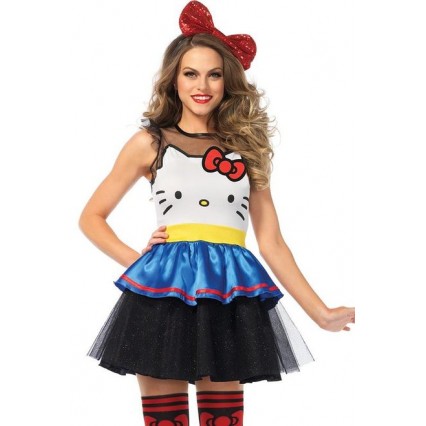 Halloween Sexy Lingerie Costumes Mascot Adult Fancy Dress Party Supply Carnival Hello Kitty Dress