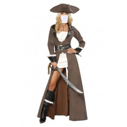 Halloween Sexy Lingerie Costumes Wholesale Beautiful Pirate Buccaneer Costume with Face Mask