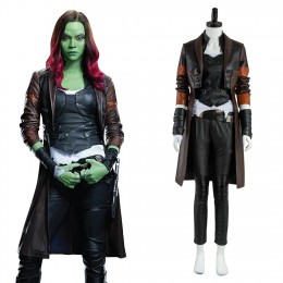 Guardians of the Galaxy 2 Gamora Outfit Suit Halloween Cosplay Costume Red