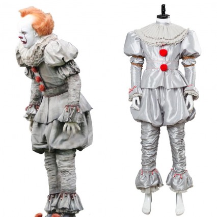 IT 2 Pennywise Clown Outfit Cosplay Costume Stephen King Adult Men Women  IT 2 Pennywise Clown Outfit Cosplay Costume Stephen King Adult Men Women