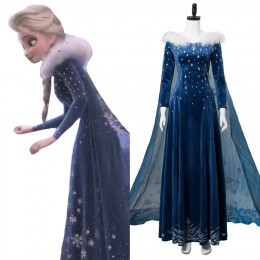 Halloween wholesale distributors Frozen Princess Elsa Full Dress Cosplay Costume