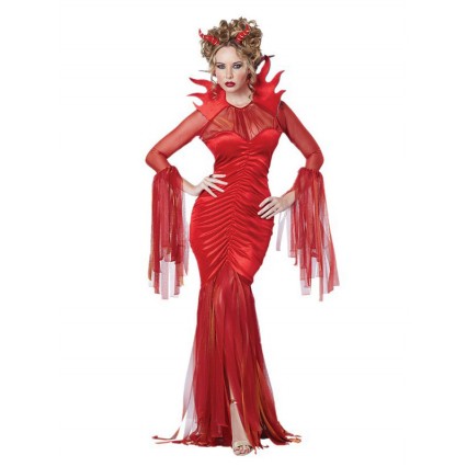 Halloween Devil Costumes For Women Red Sexy Dress Headwear Polyester Holidays Costumes Halloween Devil Costumes For Women Red Sexy Dress Headwear Polyester Holidays Costumes