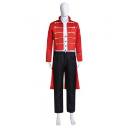Carnival Circus Costume Red Men's Shirt Overcoat Set Polyester Carnival Holidays Costumes Wholesale