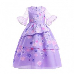 Anime Encanto Cosplay Isabella Purple Dress Girls Princess Costume Children Fancy Dress