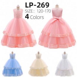 BAIGE Flower Girl Frock Designs 4-15Years Teenager Wedding Ball Gown Lace Applique Party Dresses