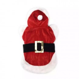 High Quality Adorable Santa Dog Costume Christmas Dog Pajamas Comfortable Pet Winter Hoodie