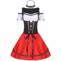 Carnival Oktoberfest Dirndl Costume Germany Beer Maid Tavern Wench Waitress Outfit Cosplay Fancy Party Dress