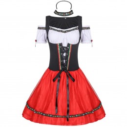 Carnival Oktoberfest Dirndl Costume Germany Beer Maid Tavern Wench Waitress Outfit Cosplay Fancy Party Dress