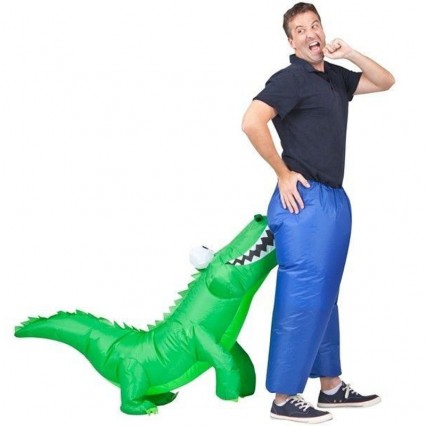 Inflatable Costumes Wholesale Crocodile Safari Inflatable Man Costume for Party
