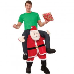 Ride On Costumes Wholesale Mens Santa On My Back Costume Carry Me Mascot Fancy Dress for Party  Ride On Costumes Wholesale Mens Santa On My Back Costume Carry Me Mascot Fancy Dress for Party