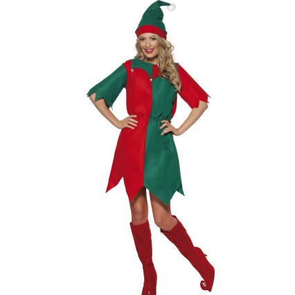 Christmas Costumes Wholesale Santa's Helper Elf Christmas Womens Costume from China Manufacturer Directly