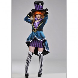 Disney Costumes Storybook Costume Wholesale Mad Hatter Party Mad Hatter Womens Costume from China Manufacturer Directly