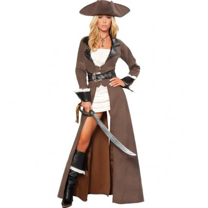 Pirates Costumes Wholesale Beautiful Buccaneer Captain Costume from China Manufacturer Directly