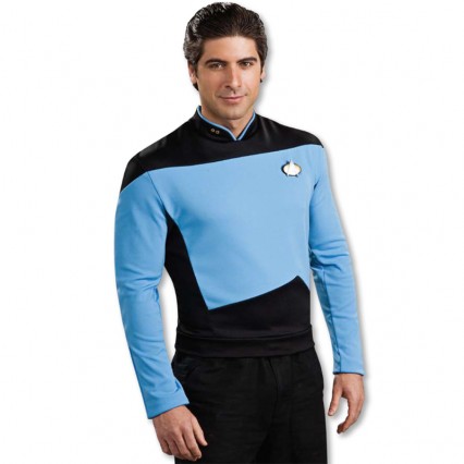 Movies Music TV Costumes Wholesale Star Trek Next Generation Spock Blue Shirt Deluxe Mens Costume from China Manufacturer Directly