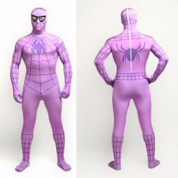 Superhero Comic Costumes Wholesale Halloween Purple Black Stripe Lycra Spandex Bodysuit Inspired by Spiderman Halloween from China Manufacturer Directly  Superhero Comic Costumes Wholesale Halloween Purple Black Stripe Lycra Spandex Bodysuit Inspired by Spiderman Halloween from China Manufacturer Directly