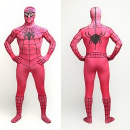 Superhero Comic Costumes Wholesale Halloween Rose Lycra Spandex Black Strip Zentai Suit Inspired by Spiderman Halloween from China Manufacturer Directly  Superhero Comic Costumes Wholesale Halloween Rose Lycra Spandex Black Strip Zentai Suit Inspired by Spiderman Halloween from China Manufacturer Directly