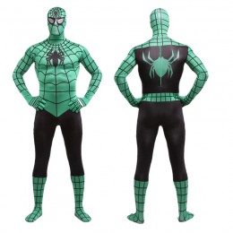 Superhero Comic Costumes Wholesale Green Lycra Black Striped Zentai Suit Inspired Spiderman Halloween Costume from China Manufacturer Directly  Superhero Comic Costumes Wholesale Green Lycra Black Striped Zentai Suit Inspired Spiderman Halloween Costume from China Manufacturer Directly