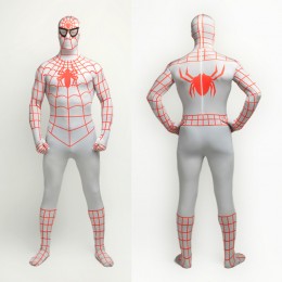 Superhero Comic Costumes Wholesale Halloween Lycra Spandex Blue White Stripes Zentai Suit Inspired by Spiderman Halloween from China Manufacturer Directly  Superhero Comic Costumes Wholesale Halloween Lycra Spandex Blue White Stripes Zentai Suit Inspired by Spiderman Halloween from China Manufacturer Directly