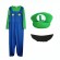 Green Adult Super Mario and Luigi Bros Fancy Plumber Halloween Costume