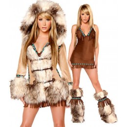Halloween Sexy Lingerie Costumes Mascot Adult Fancy Dress Party Supply Carnival Sexy Eskimo Costume