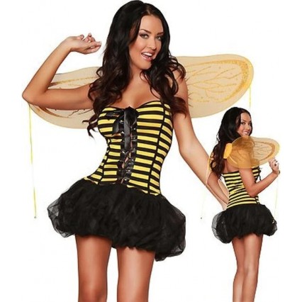 Halloween Sexy Lingerie Costumes Mascot Adult Fancy Dress Party Supply Carnival Sunny Bee Costume Halloween Sexy Lingerie Costumes Mascot Adult Fancy Dress Party Supply Carnival Sunny Bee Costume