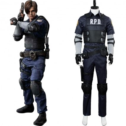 Video Game Resident Evil 2 Remake Re Leon Scott Kennedy Outfit Cosplay Costume Video Game Resident Evil 2 Remake Re Leon Scott Kennedy Outfit Cosplay Costume