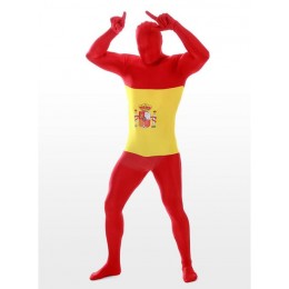 Superhero Comic Costumes Wholesale Zentai Suits Spanish Flag Adult Morphsuit Costume Cosplay Costume  Superhero Comic Costumes Wholesale Zentai Suits Spanish Flag Adult Morphsuit Costume Cosplay Costume