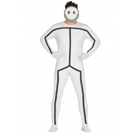 Superhero Comic Costumes Wholesale Zentai Suits Stick Man Costume for Adult Cosplay Costume