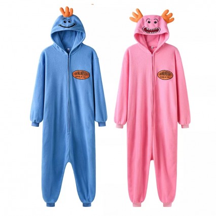 Couples Onesie Mr Meeseeks Pink Blue Pajamas Funny Kigurumis Jumpsuit Men Women Sleepwear Party Suit Halloween Christmas Outfit Couples Onesie Mr Meeseeks Pink Blue Pajamas Funny Kigurumis Jumpsuit Men Women Sleepwear Party Suit Halloween Christmas Outfit