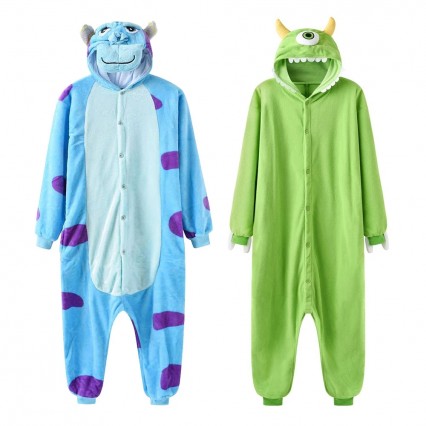 Sully Mike Kigurumis Cartoon Onesie Unisex Couple Overall Winter Funny Cute Homewear Monster Animal Jumpsuit Festival Gift Sully Mike Kigurumis Cartoon Onesie Unisex Couple Overall Winter Funny Cute Homewear Monster Animal Jumpsuit Festival Gift