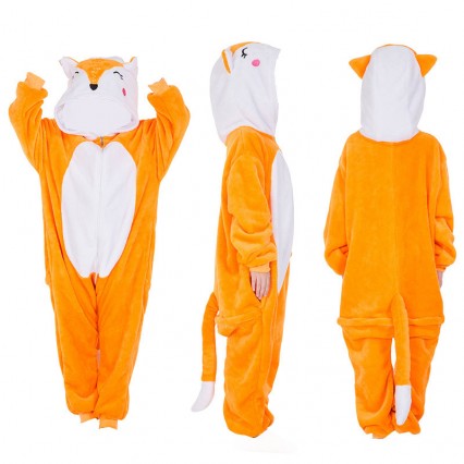 Fox Jumpsuit Onesies Kigurumis For Kids Boy Girl Pajamas Flannel Button Style Onesie Cute Funny Animal Suit Christmas Festival Gift Fox Jumpsuit Onesies Kigurumis For Kids Boy Girl Pajamas Flannel Button Style Onesie Cute Funny Animal Suit Christmas Festival Gift