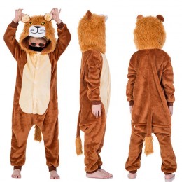 Lion Jumpsuit Onesies Kigurumis For Kids Boy Girl Pajamas Flannel Button Style Onesie Cute Funny Animal Suit Christmas Festival Gift  Lion Jumpsuit Onesies Kigurumis For Kids Boy Girl Pajamas Flannel Button Style Onesie Cute Funny Animal Suit Christmas Festival Gift