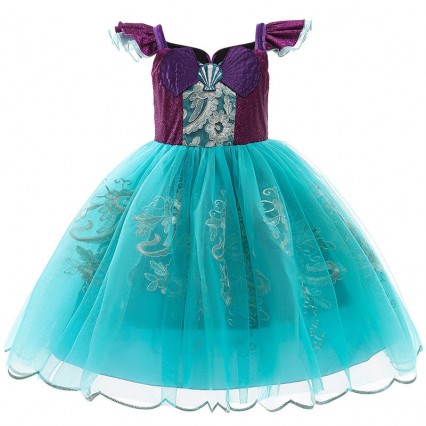 Girls Little Mermaid Ariel Princess Dress Halloween Fancy Costume Kids Baby Girl Carnival Birthday Party Clothes Summer Dress Up 3 - 14 pieces Girls Little Mermaid Ariel Princess Dress Halloween Fancy Costume Kids Baby Girl Carnival Birthday Party Clothes Summer Dress Up 3 - 14 pieces