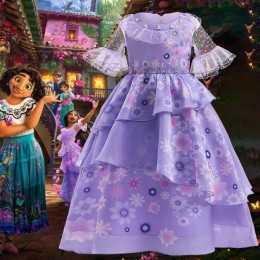 Anime Isabella Encanto Purple Dress Girls Princess Children Fancy Dress Carnival Cosplay encanto costume kids clothing